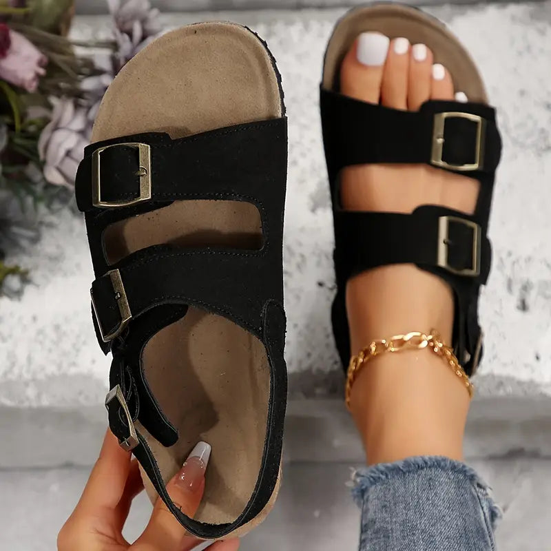 Alina™ | Sandales confort à bride arrière et double boucle