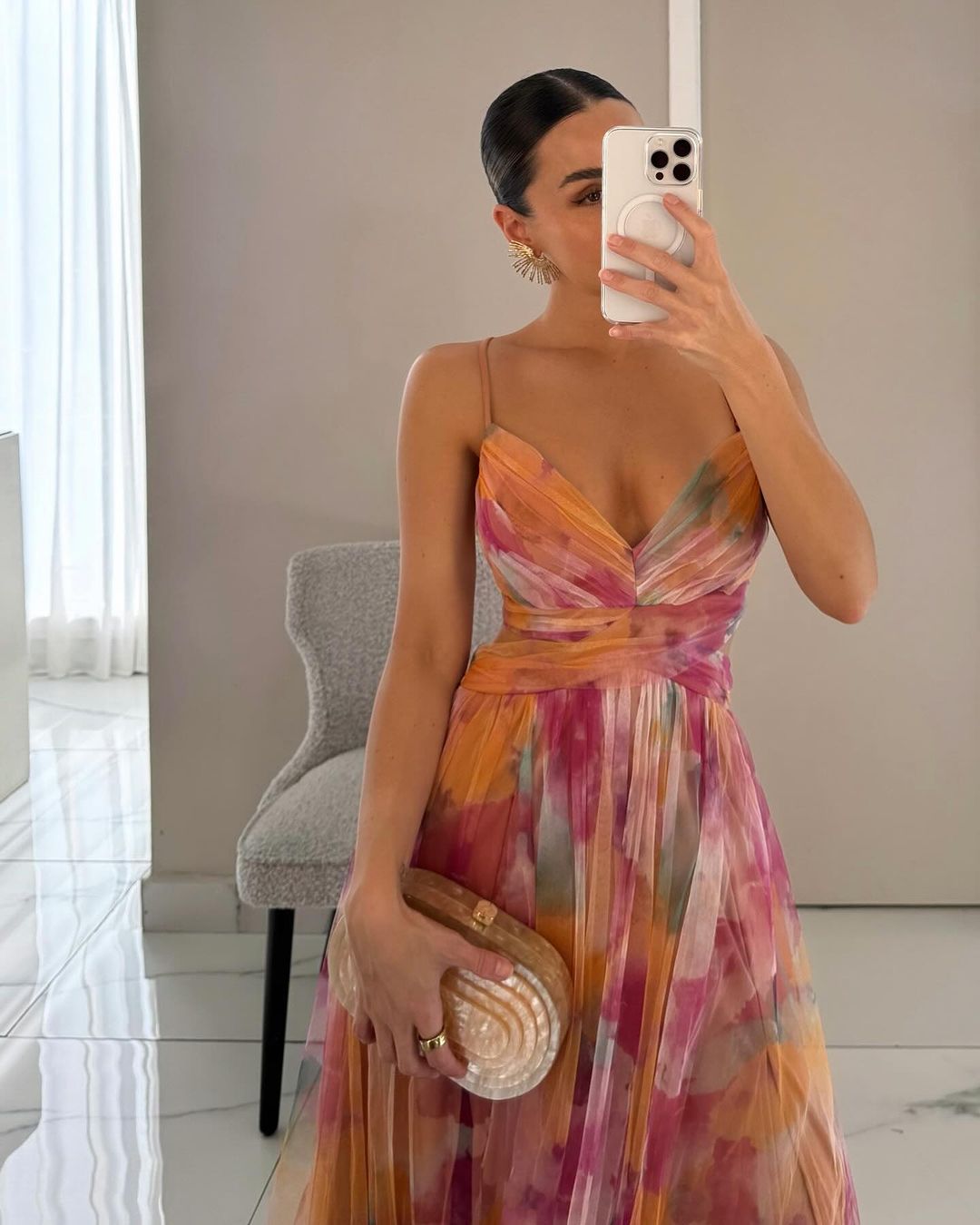 Ludovica™ | Robe longue à imprimé fleuri