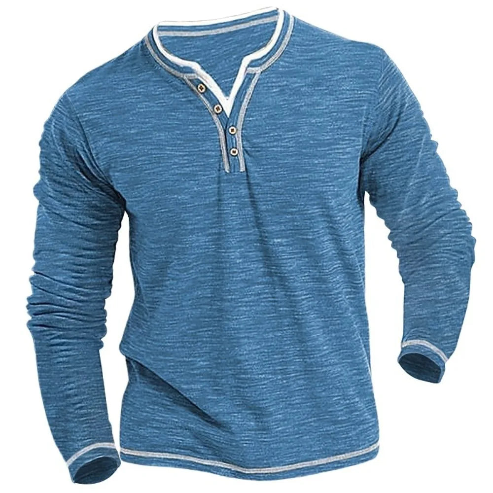 Marcello™ | T-shirt à manches longues col V – Collection 2025