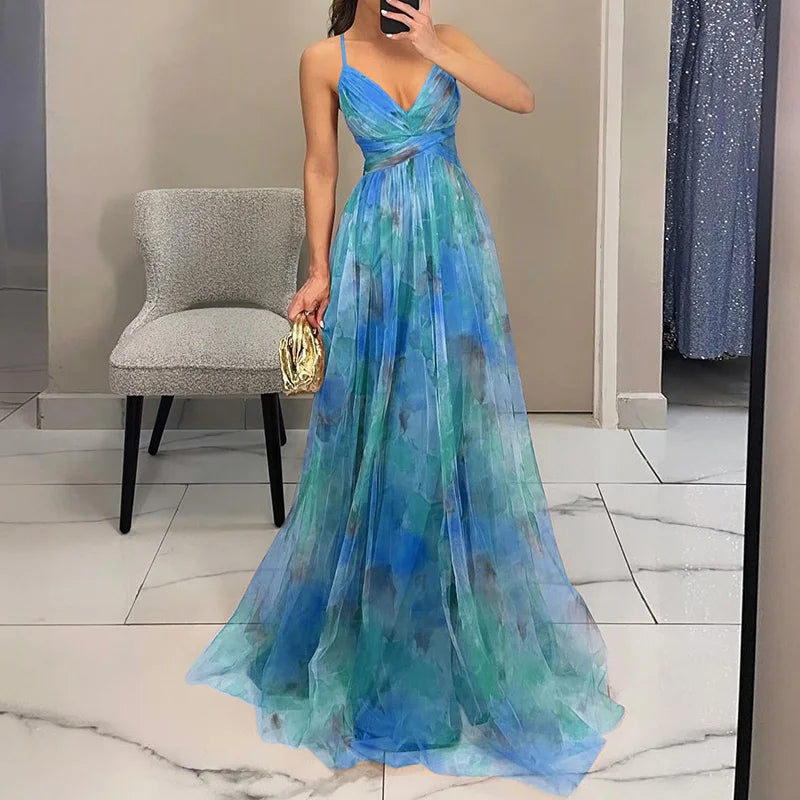Ludovica™ | Robe longue à imprimé fleuri