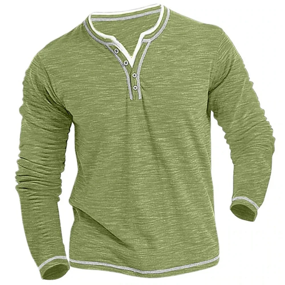 Marcello™ | T-shirt à manches longues col V – Collection 2025