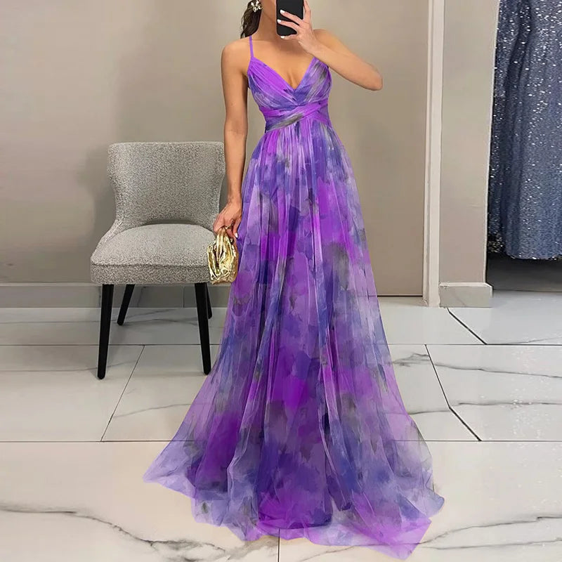 Ludovica™ | Robe longue à imprimé fleuri
