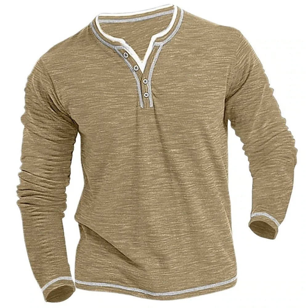 Marcello™ | T-shirt à manches longues col V – Collection 2025
