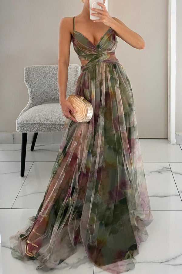 Ludovica™ | Robe longue à imprimé fleuri