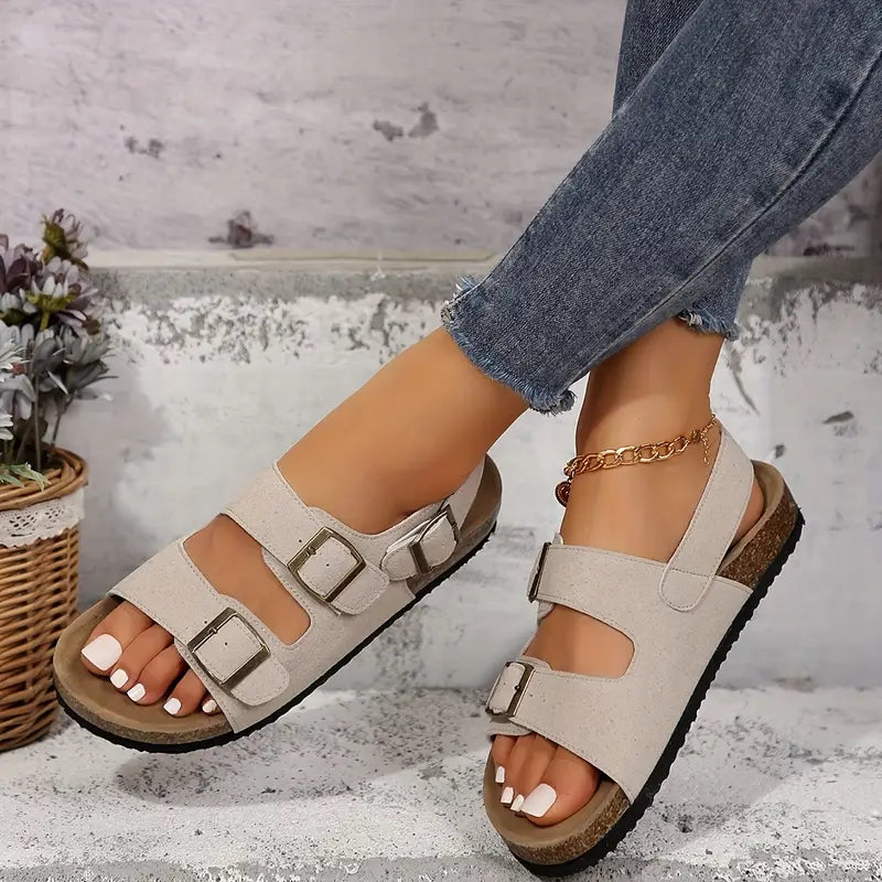 Alina™ | Sandales confort à bride arrière et double boucle
