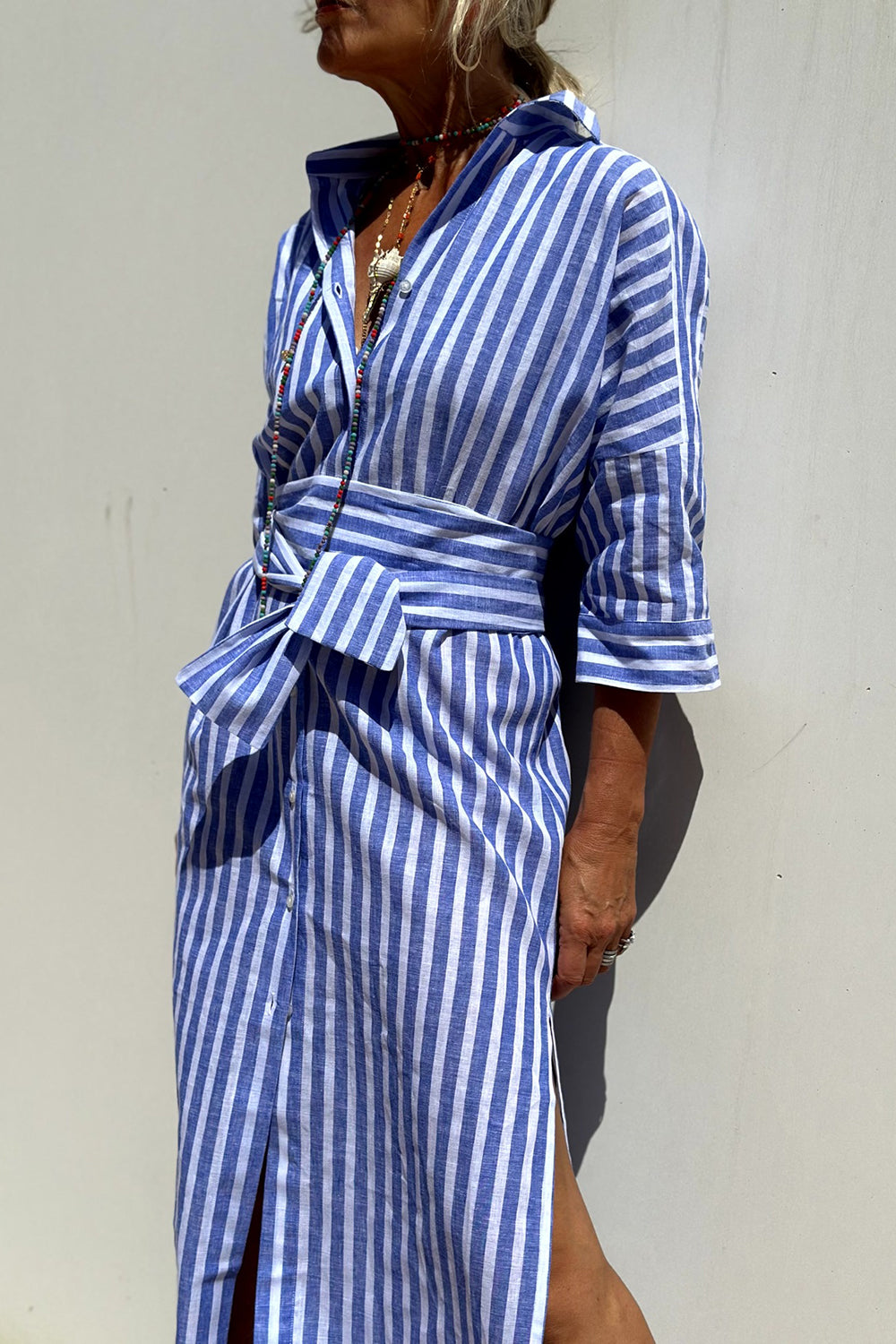 Serenella™ | Robe-chemise rayée élégante et confortable