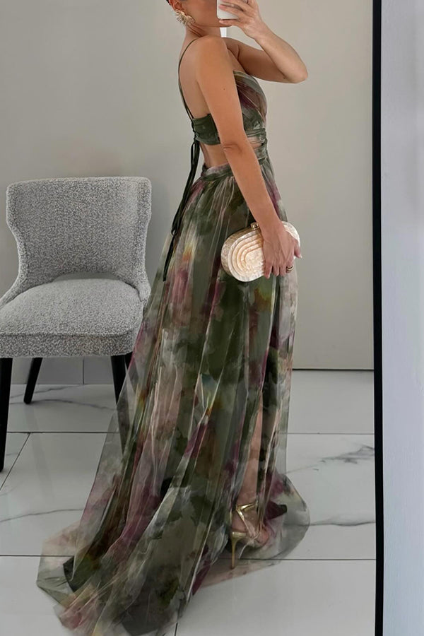 Ludovica™ | Robe longue à imprimé fleuri