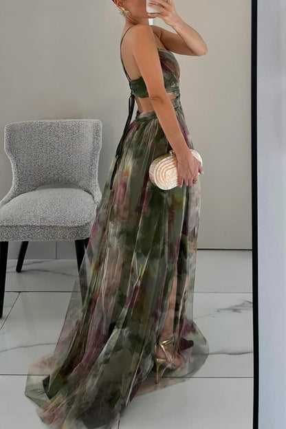 Ludovica™ | Robe longue à imprimé fleuri