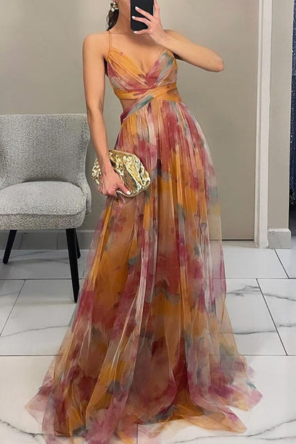 Ludovica™ | Robe longue à imprimé fleuri