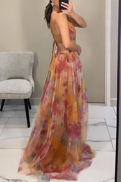 Ludovica™ | Robe longue à imprimé fleuri
