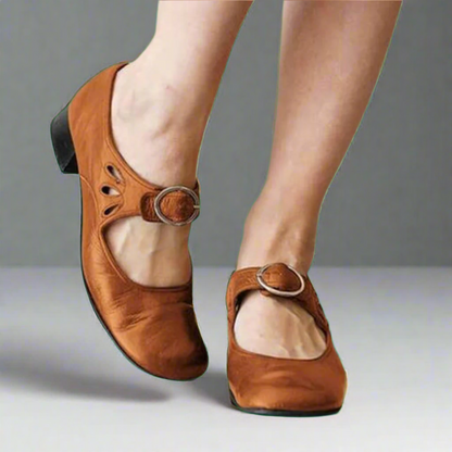 Lorena™ | Sandales orthopédiques en cuir avec semelle compensée