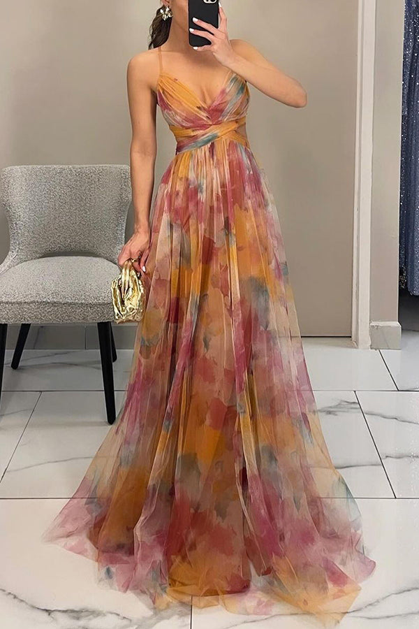 Ludovica™ | Robe longue à imprimé fleuri