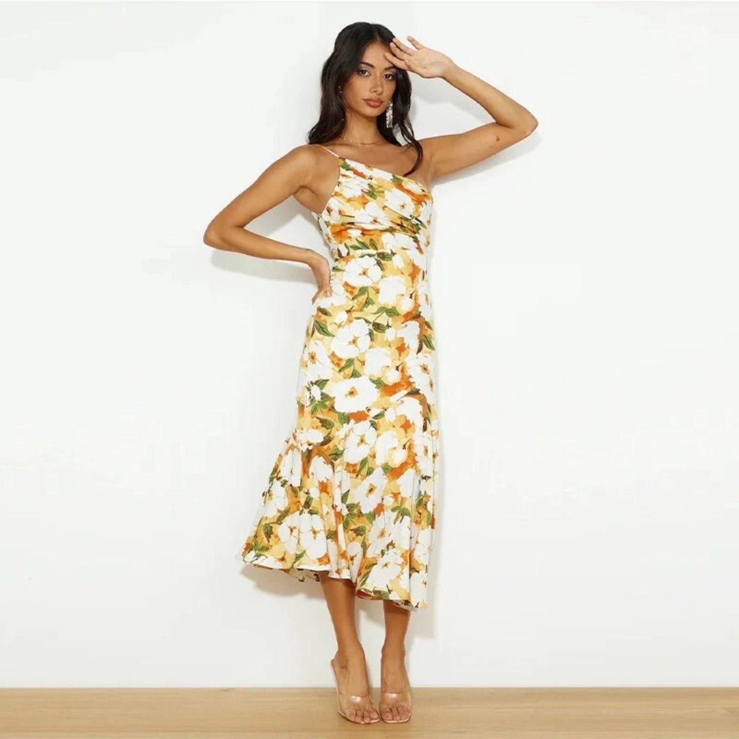 Sienna™ | Robe longue asymétrique à motif fleuri pour femme