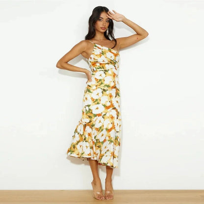 Sienna™ | Robe longue asymétrique à motif fleuri pour femme