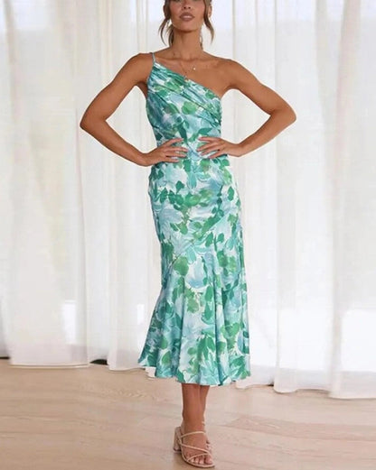 Sienna™ | Robe longue asymétrique à motif fleuri pour femme