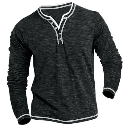 Marcello™ | T-shirt à manches longues col V – Collection 2025