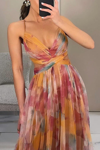 Ludovica™ | Robe longue à imprimé fleuri